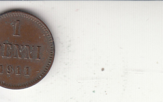 1 penni 1911 kl 4-5