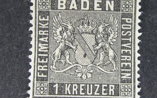 Vanha Saksa Baden 1 Kr 1860