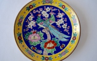 Käsinmaalattu SEINÄLAUTANEN, Ø15,8cm, aasialaista taidetta