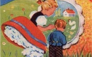 LAPSET / Lapset katsovat isoa pääsiäismunaa. 1940-l.