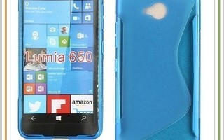 Lumia 650 - Sininen TPU-kuori & suojakalvo #20801