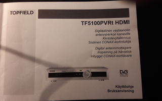 Topfield TF5100PVRt HDMI -digiboksin käyttöohjekirja