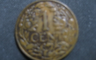 Alankomaat 1 cent  1942 KM # 152  Pronssi