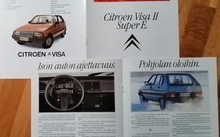 1982 Citroen Visa II Super E esite - KUIN UUSI - suom