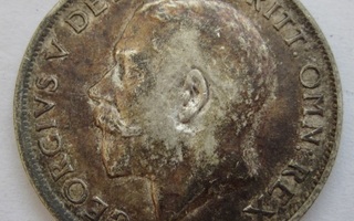 Iso-Britannia 1 shilling 1914 Hopeaa 925 HyväVähänKiiltoakin