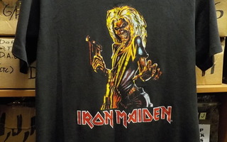 IRON MAIDEN KILLERS WORLD TOUR RARE T-PAITA KOKO L