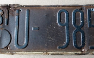 Moottoripyörän rekisterikilpi 1931 AJS Indian IC