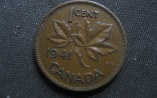 Kanada  1 Cent  1941  KM # 32  Pronssi