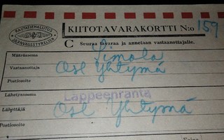 VR Lappeenranta Simola Asemaleima Kiitotavarakortti  PK140/8