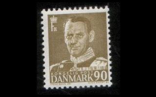 Tanska 338 ** Frederik IX 90 öre (1952)