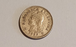 Argentiina 10 centavos 1937 kolikko
