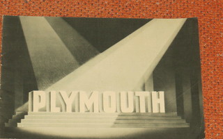 1936 Plymouth esite - 12 sivua - melkein  KUIN UUSI