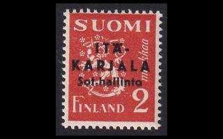 IK_3 ** Itä-Karjala 2mk musta lisäp (1941)