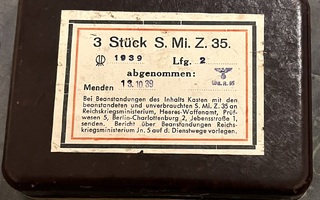 Saksalainen bakeliittirasia 3 Stuck S. Mi. Z.35-13.10.1939