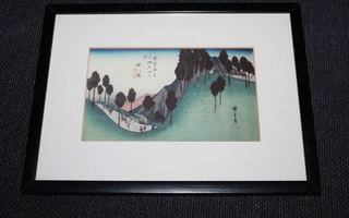 Hiroshige japanilainen puupiirros taulu