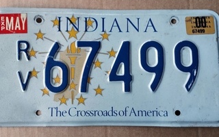 Indiana USA rekisterikilpi verotarra 2000