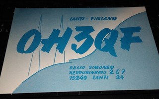 Lahti QSO kortti 1974 PK800/6