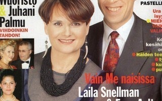Me Naiset n:o 9 1995 Laila Snellman. Kata Vuoristo & Juhani