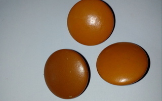 Oranssin ruskea nahka kantanappi 26mm