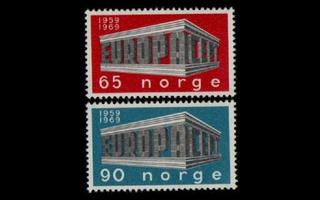 Norja 583-4 ** Europa (1969)