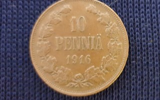 10 penniä 1916