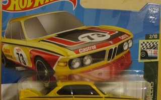 BMW 3.0 CSL Sedan 2D HT Yellow 1973 Race Car Hot Wheels 1:64