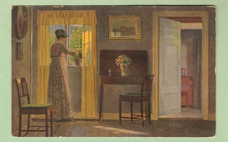 Vanha postikortti: Alfred Brogen maalaus