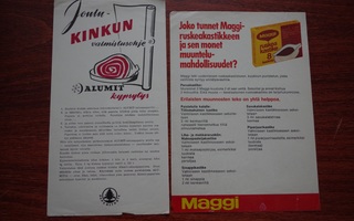 1960-luvun mainokset: Maggi ja Alumit
