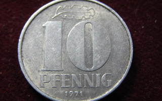 10 pfenning 1971A DDR
