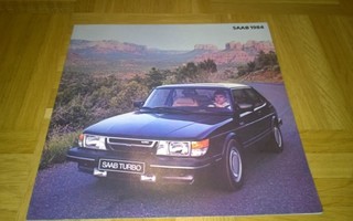 Esite Saab 900, 1984. Sisältää myös 900 Turbo.