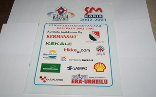 Koripallo-Kataja käsiohjelma 2002-2003