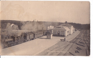 VANHA postikortti Pieksämäki Rautatie Asema Juna 1920-l