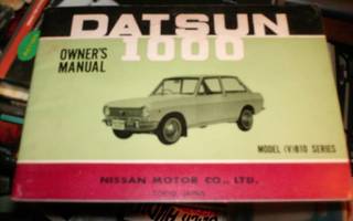 DATSUN 1000  Owner's Manual (Sis.postikulut)