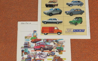 1982 Fiat mallisto + yhtiö esite  - 16 sivua - suom