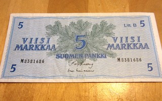 Viiden markan seteli v. 1963