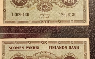 2kpl 50penniä 1918