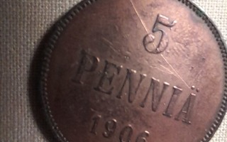 5 penniä 1906