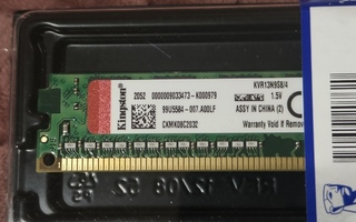 Kingston Valueram 4 GB 1333 MHz DDR3 CL9 -muistimoduli