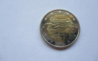 2 euroa Suomi 2007 Itsenäisyys 90 vuotta