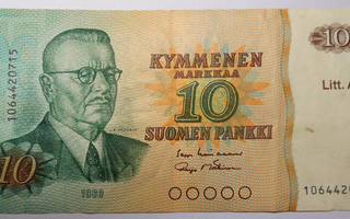 10 Markkaa 1980 Litt.A.