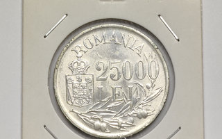 Romania 25 000 Lei 1946, hopeaa