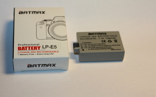 Canonin akku 1000D, 500D, 450D Batmax  LP-E5