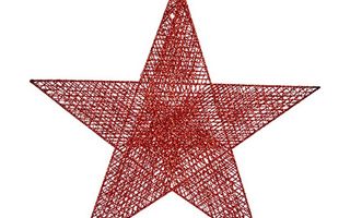 Joulukuusenpallo Punainen Tähti Metalli (50 x 51