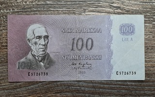 100 markkaa 1963!