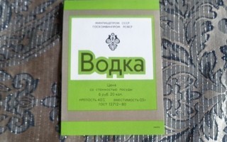 Venäläinen vodka etiketti BOAKA