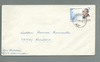 Noormarkku postileimalla,oleva kirjekuori.