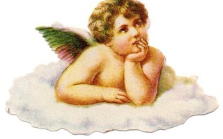 ENKELI / Rafaelin enkeli pilvellä mietteissään. 1900-l.