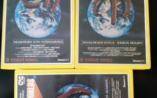 WAR OF THE WORLD  1, 2  ja  3  (VHS)