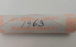20 PENNIÄ RULLA ALUMIINIPRONSSIA 1963.