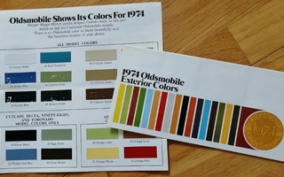 1974 Oldsmobile värikartta - KUIN UUSI